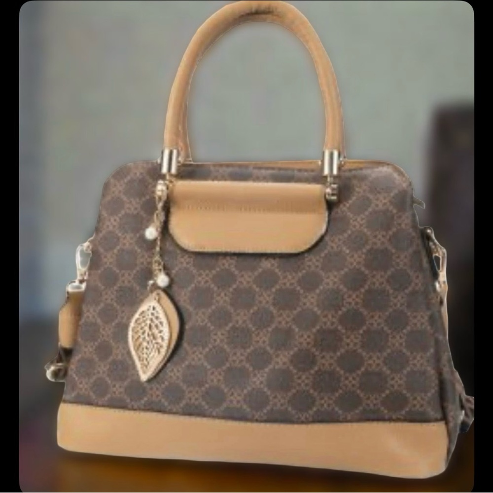 Tan and Brown Satchel Handbag - Women Bags Satchels - Picture 2 of 4